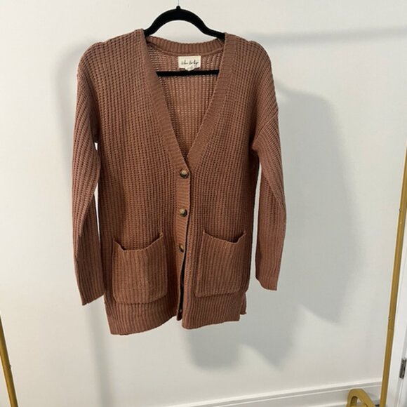 Rose Knit Button Cardigain - Picture 1 of 2